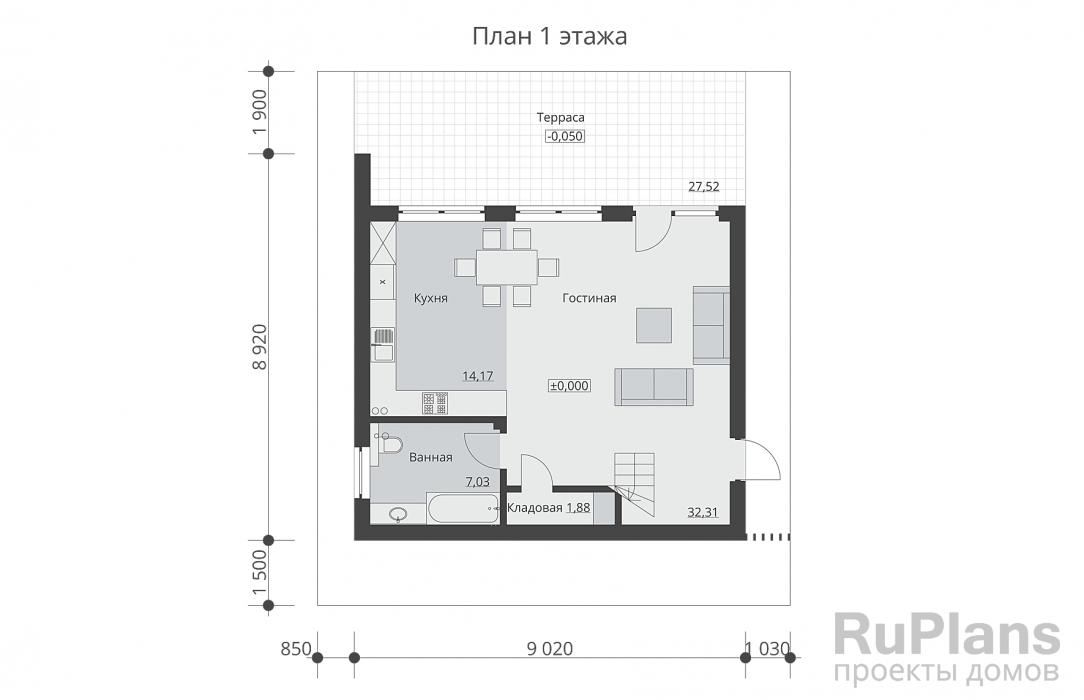 Проект двухэтажного дома - Rg6330 строительство в Тольятти
