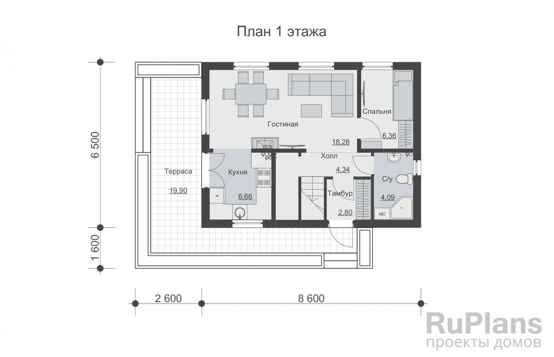 Проект дома с мансардой - Rg5021 строительство в Тольятти