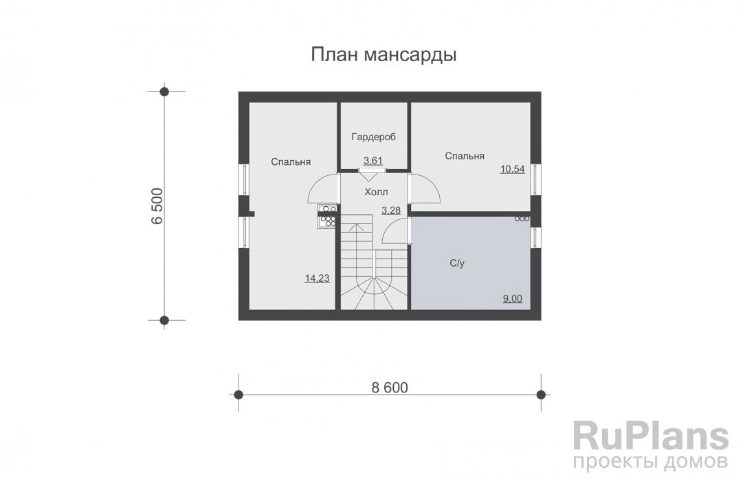 Проект дома с мансардой - Rg5021 строительство в Тольятти