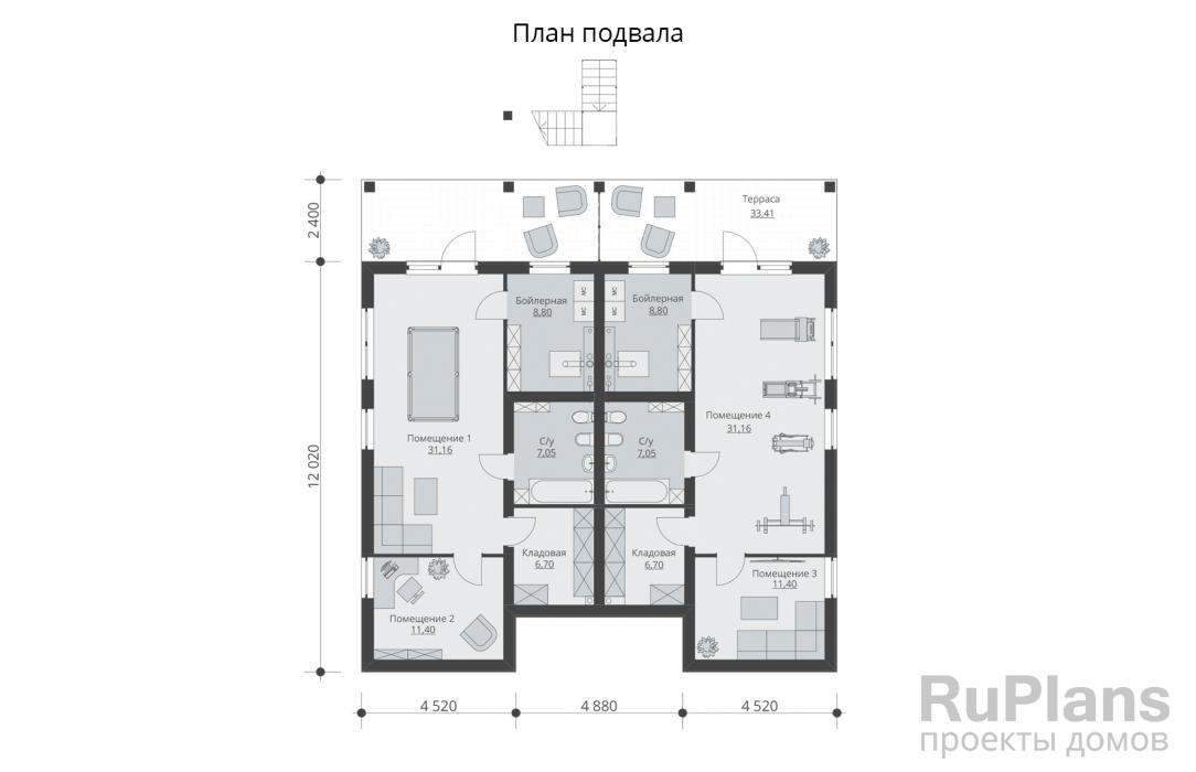 Проект двухэтажного дома - Rg5789 строительство в Тольятти