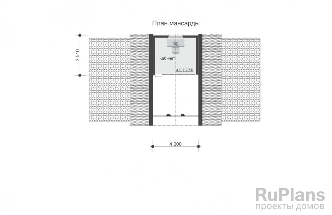 Проект дома с мансардой - Rg6366 строительство в Тольятти