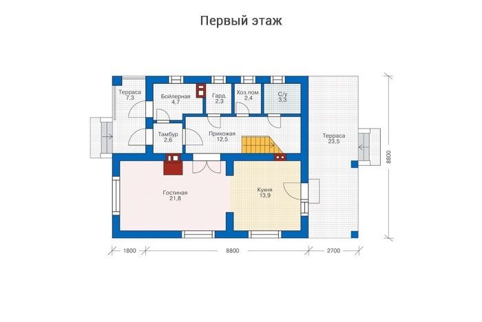 Проект дома Б122 строительство в Тольятти