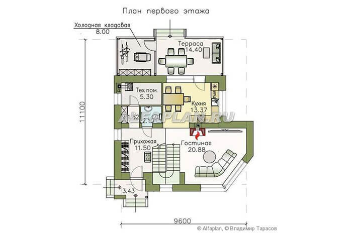Проект дома Б105 строительство в Тольятти